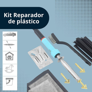 Kit soldador para reparar plástico.